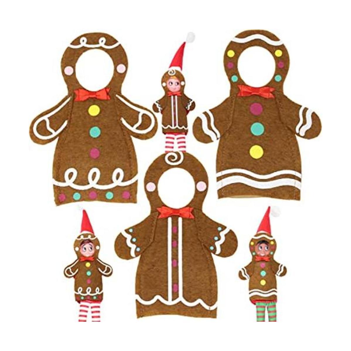 JOYIN 3 paquetes de pan de jengibre Santa Couture Set para
