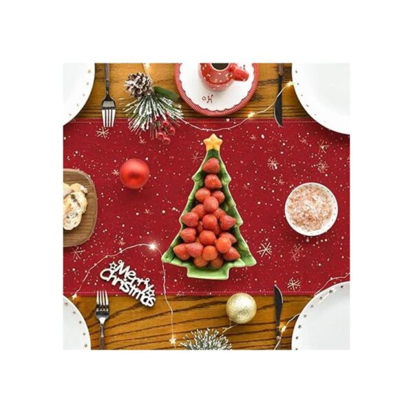 Artoid Mode Snowman Christmas Birds Trees Table Runner_4