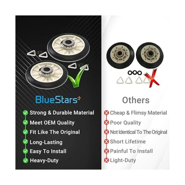 Blue Stars Kit de rodillos de soporte para tambor trasero_2