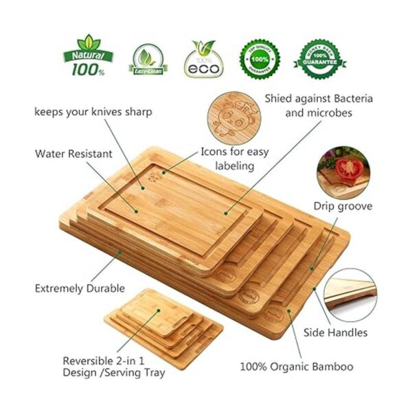 Juego de tablas de cortar de madera tablas de cortar de_5