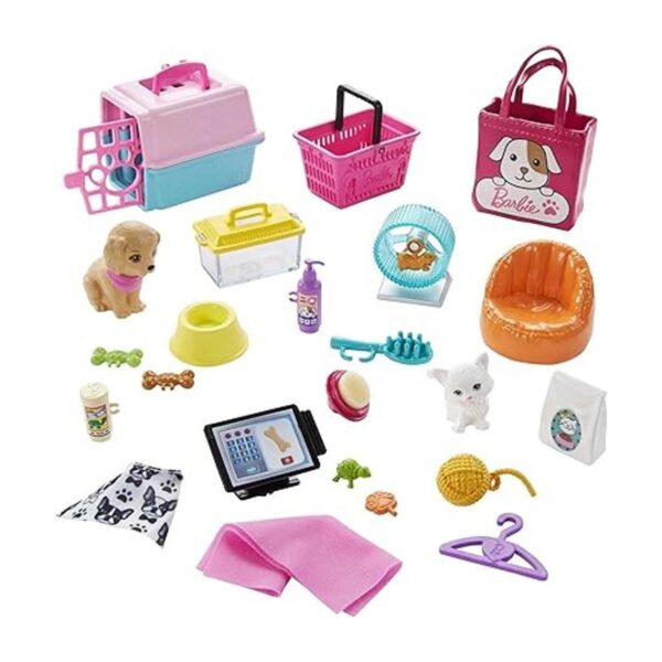 Barbie Muñeca 11.5 pulgadas rubia y set de juego de_5
