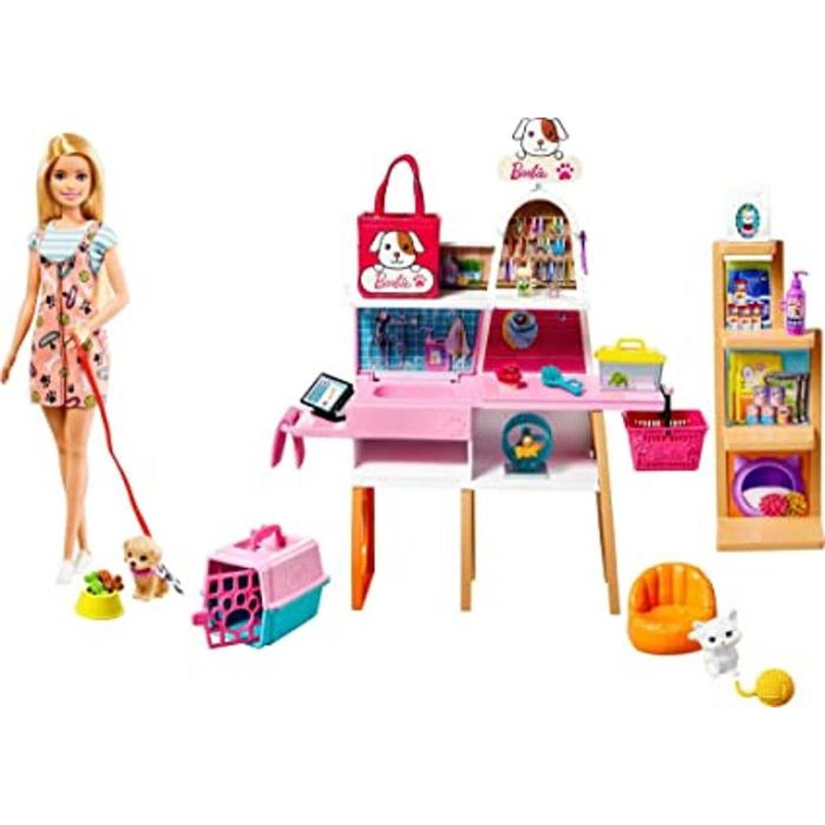 Barbie Muñeca 11.5 pulgadas rubia y set de juego de