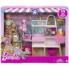 Barbie Muñeca 11.5 pulgadas rubia y set de juego de_6