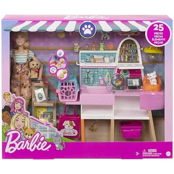 Barbie Muñeca 11.5 pulgadas rubia y set de juego de_6