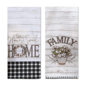 Home Sweet Home Kitchen Juego de 2 toallas de rizo y_1