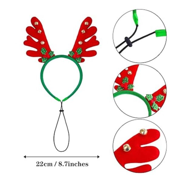 Aneco 3 unidades de diadema de perro de renos de Navidad