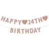 Pancarta de cumpleaños de 24 años con purpurina para_1