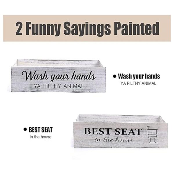 CuffUp Bathroom Decor Box2 Sides of Funny Signs Farmhouse_2