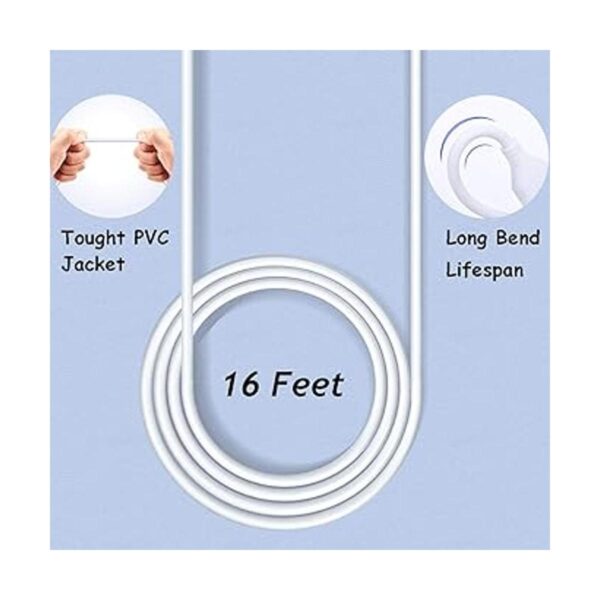 Costyle Cable de extensión USB de 15 pies color blanco_4