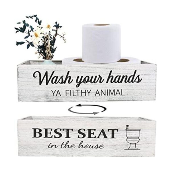 CuffUp Bathroom Decor Box2 Sides of Funny Signs Farmhouse_1