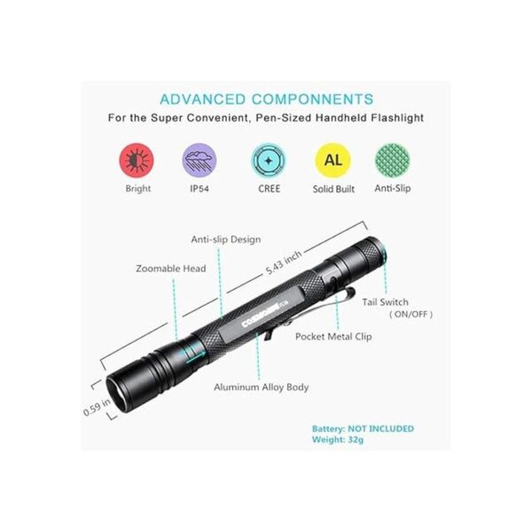 Linterna UV 395 nm linterna de bolígrafo de luz negra