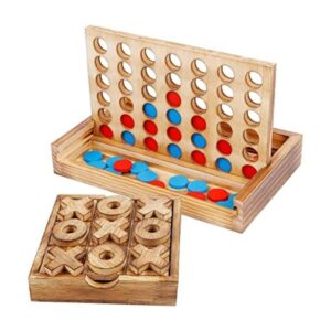 Glintoper Tic Tac Toe Juego de mesas 4 en una fila