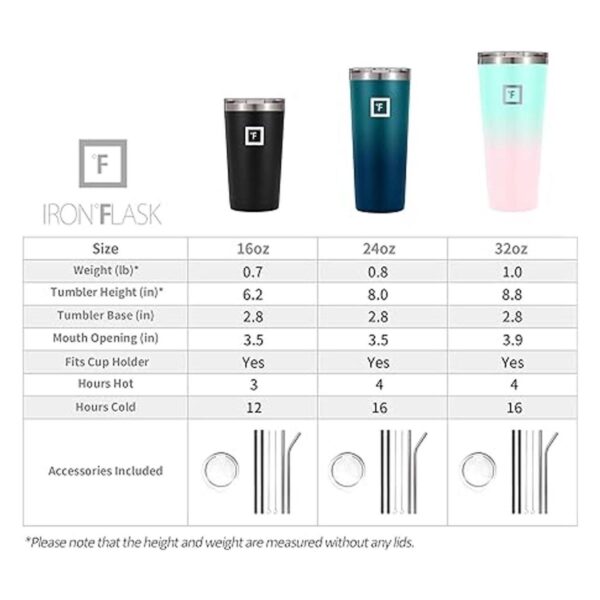 IRON FLASK Vaso clásico de 16 24 o 32 onzas acero_2