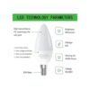 Paquete de 6 bombillas LED E12 para ventilador de techo