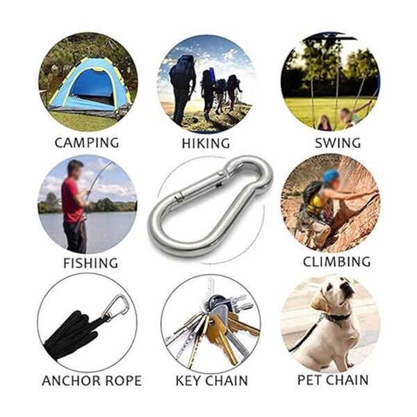 GRANDBUY Large Spring Snap Hook Carabiner 304 Stainless_5
