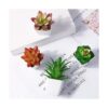 CQURE Succulents Plants Artificial Set of 4 Mini