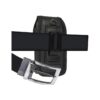 Nakedcellphone Funda vertical de cuero vegano negro con_5