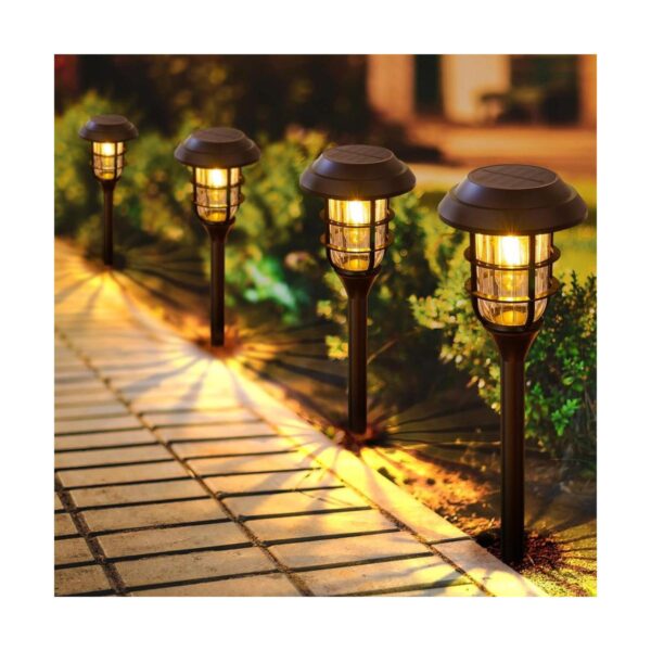 LETMY Luces solares para caminos al aire libre paquete de_1