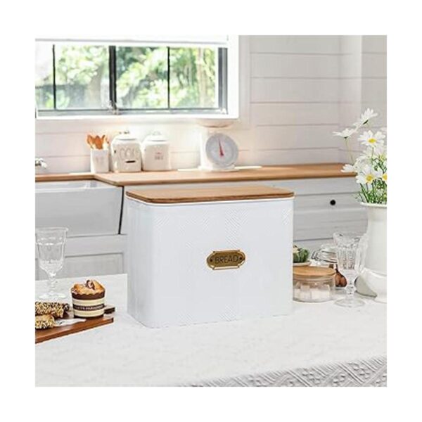 NIKKY HOME Caja de pan extra grande que ahorra espacio con_2