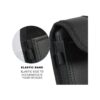 Nakedcellphone Funda vertical de cuero vegano negro con_3
