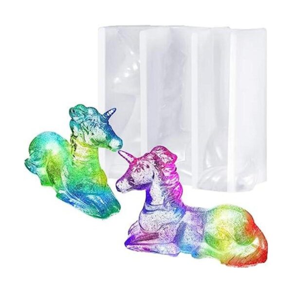 Molde de silicona 3D unicornio forma de unicornio resina