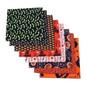 KIPETTO Tela de algodón para Halloween 16 piezas