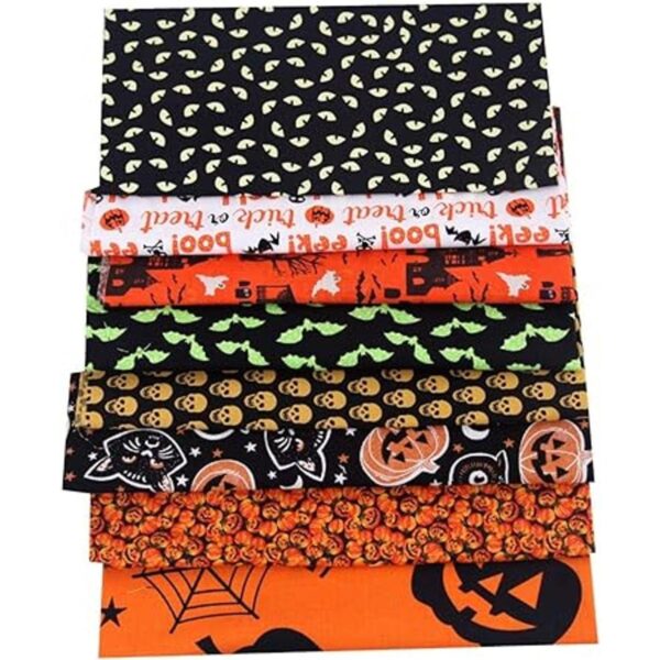 KIPETTO Tela de algodón para Halloween 16 piezas