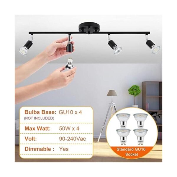 HURYEE Kit de iluminación de pistas luz de techo plegable_4