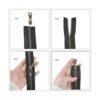 Leekayer The Yards Cremalleras de nailon negro 5 a