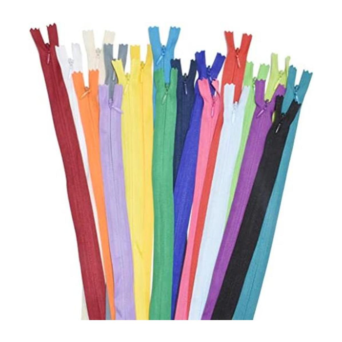 40 cremalleras invisibles de nailon para coser a medida