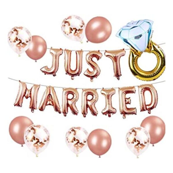LaVenty Juego de 12 globos recién casados para fiesta de_1