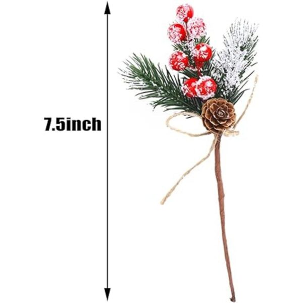 FUTERLY 10 Pcs Christmas Berries Pine Cones for DIY