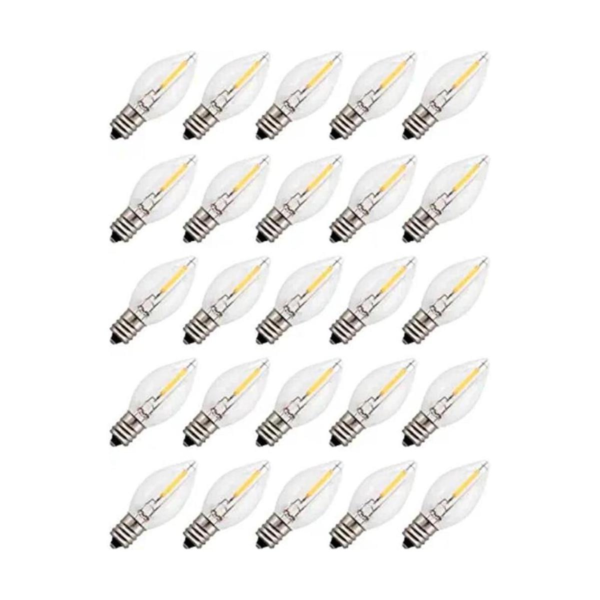 Paquete de 25 bombillas LED de repuesto C7 4 W 5 W 6 W