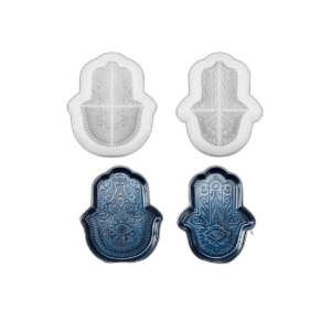 Juego de 2 moldes de mano Hamsa de resina silicona para_1