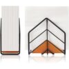 J JACKCUBE DESIGN Soporte de servilleta de madera y metal