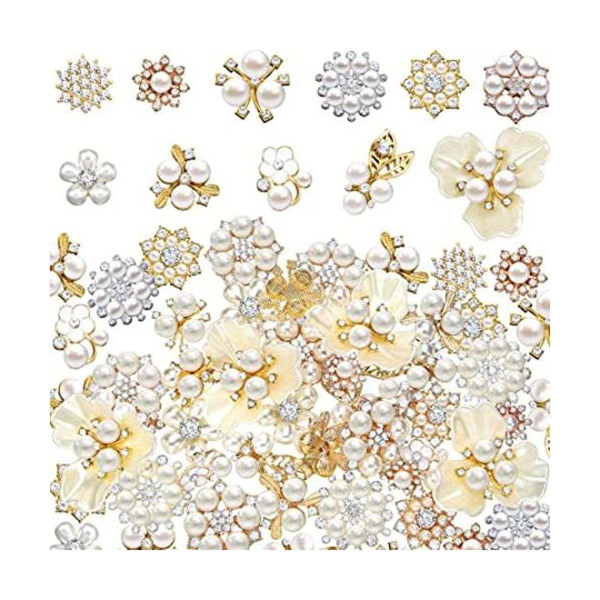 44 piezas de perlas de diamantes de imitación de diamantes