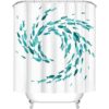 RnnJoile Juego de cortinas de ducha con diseño de peces de_1