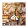 J JACKCUBE DESIGN Soporte de servilleta de madera y metal