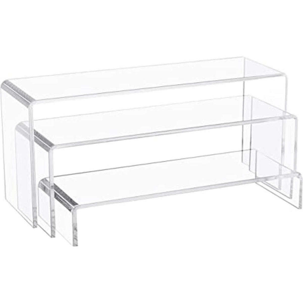 Jusalpha Juego de 3 elevadores de acrílico grandes de 10