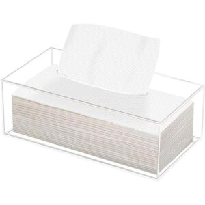 Phineoly Caja de pañuelos acrílicos transparentes soporte