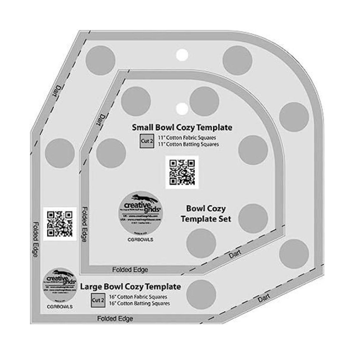 Creative Grid Bowl Cozy Template Set CGRBOWLS