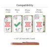 Dockem Funda de piel auténtica para iPhone 13 con placa de_2