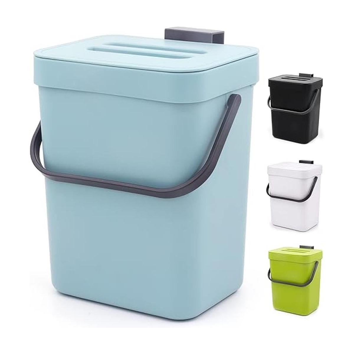 MONGTINGLU Bote de basura pequeño de 1.3 galones con tapa