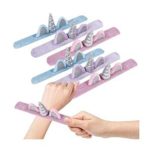 ArtCreativity Pulseras de unicornio de felpa para niños_1