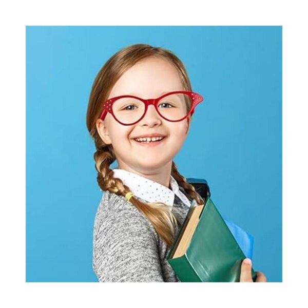ArtCreativity Retro Cat Eye Glasses with Rhinestones Pack_4