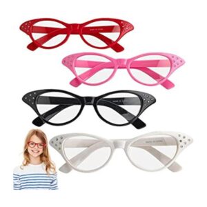 ArtCreativity Retro Cat Eye Glasses with Rhinestones Pack_1