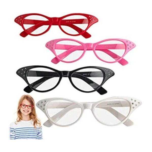 ArtCreativity Retro Cat Eye Glasses with Rhinestones Pack_1
