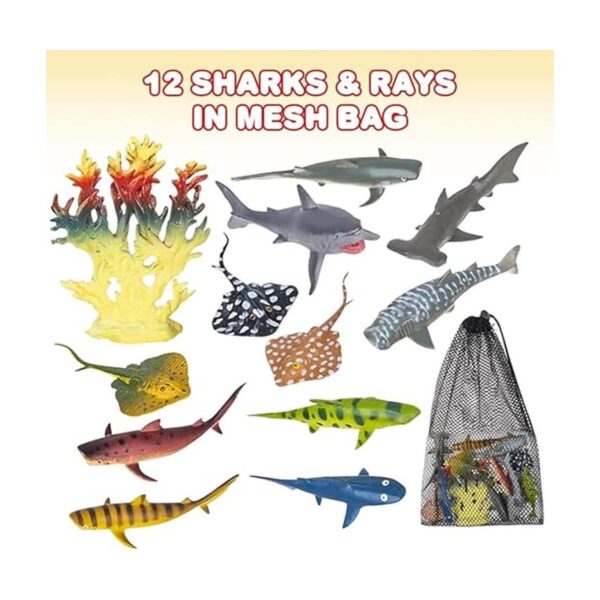 ArtCreativity Tiburones y Rayos en bolsa de malla paquete