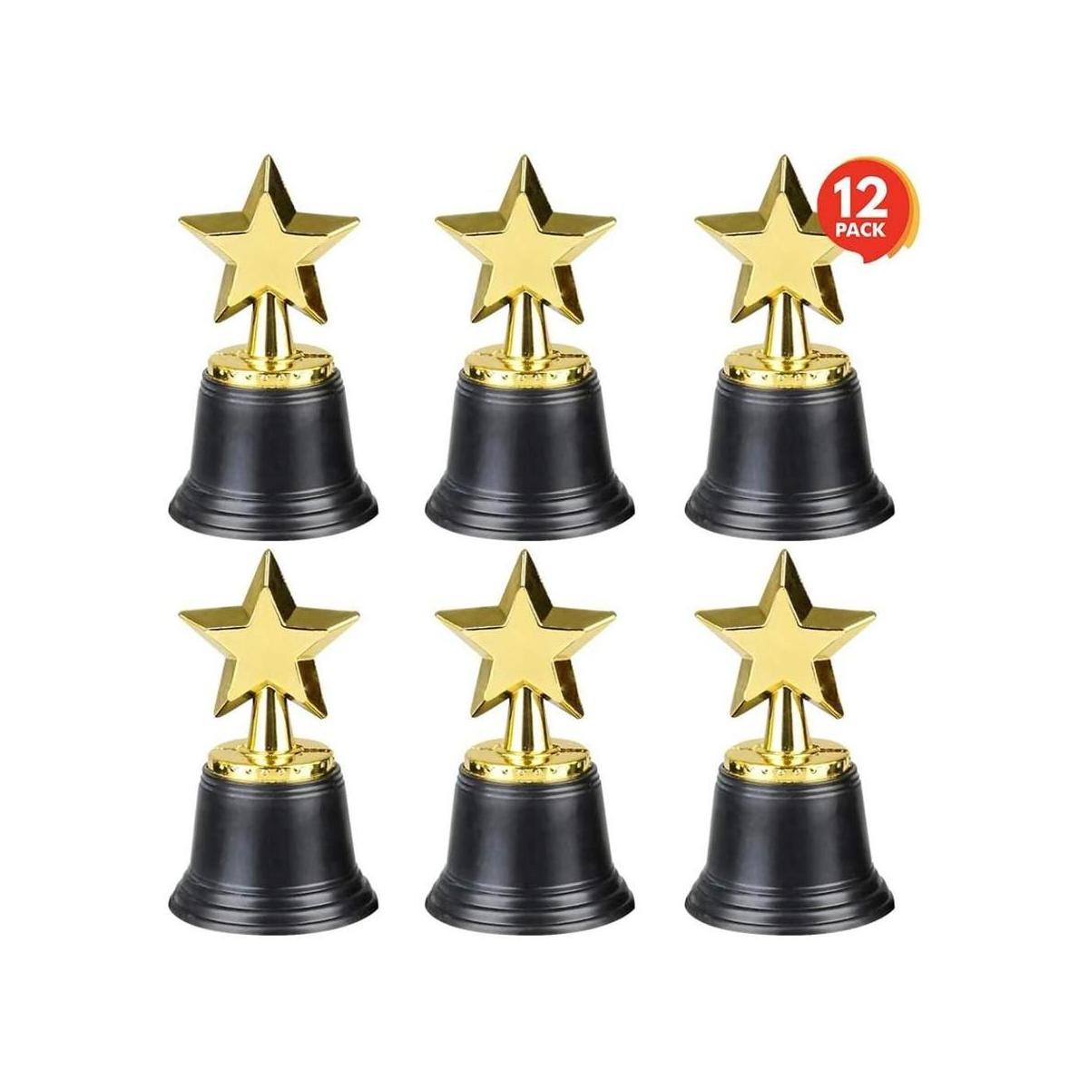ArtCreativity Trofeos de estrella de plástico dorado para