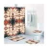 ArtSocket Juego de 4 cortinas de ducha africanas bohemio_3